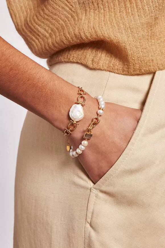 Chan Luu Cheval Bracelet Gold White Pearl Best