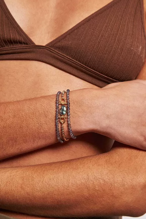 Chan Luu Cheval Naked Wrap Bracelet Iolite Flash Sale