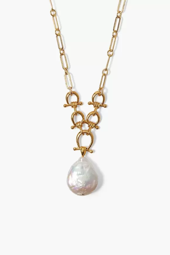 Chan Luu Cheval Necklace Gold White Pearl Best