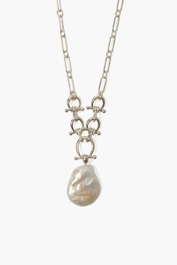 Chan Luu Cheval Necklace Silver White Pearl Online