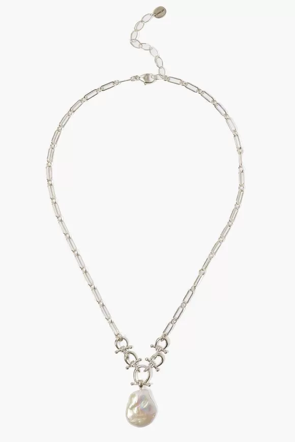 Chan Luu Cheval Necklace Silver White Pearl Online