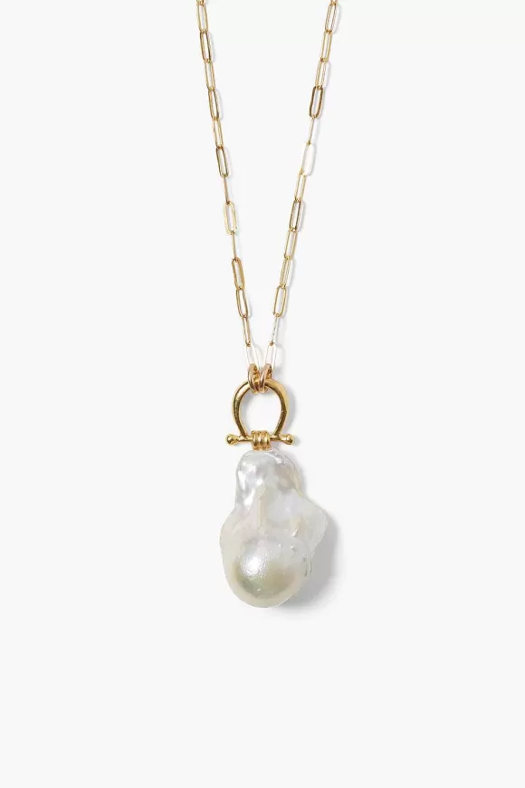 Chan Luu Cheval Pendant Necklace Gold White Pearl Shop