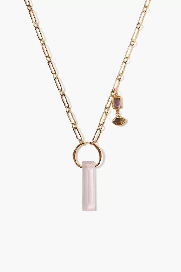 Chan Luu Cleo Necklace Rose Quartz Fashion