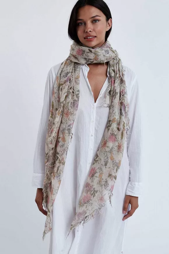 Chan Luu Coconut Milk Floral Cashmere And Silk Scarf Discount