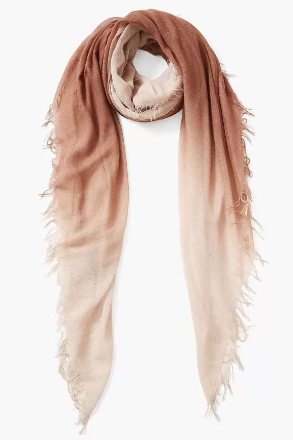 Chan Luu Cognac Dip-Dyed Cashmere And Silk Scarf Best Sale