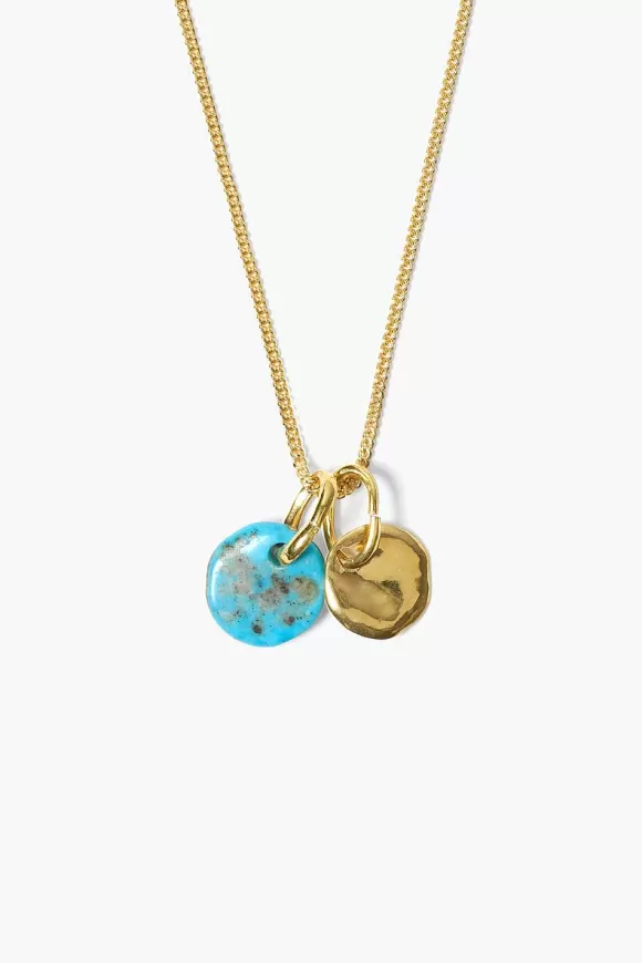 Chan Luu Coin Charm Necklace Turquoise Sale