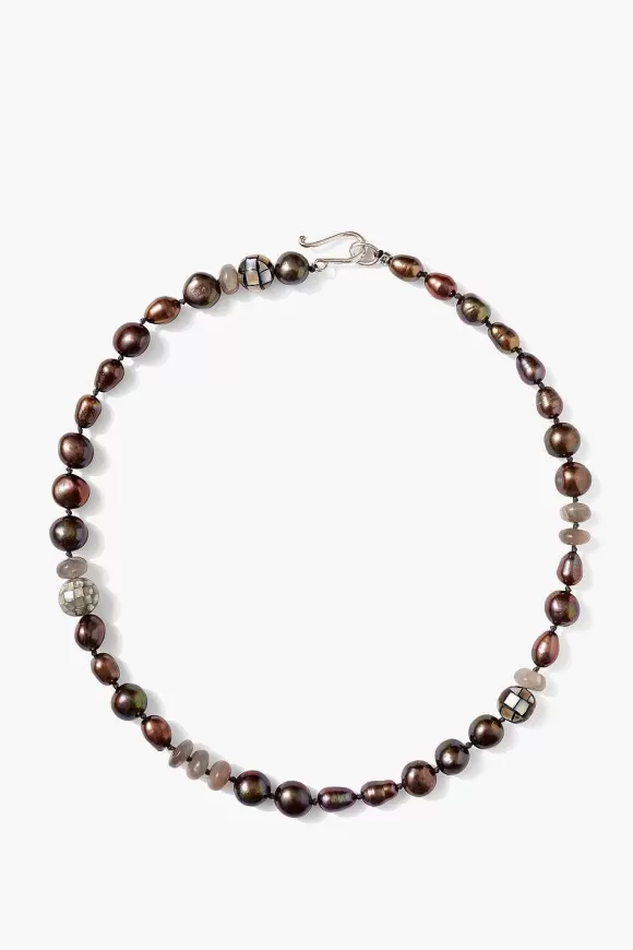 Chan Luu Crest Necklace Peacock Pearl Mix Best