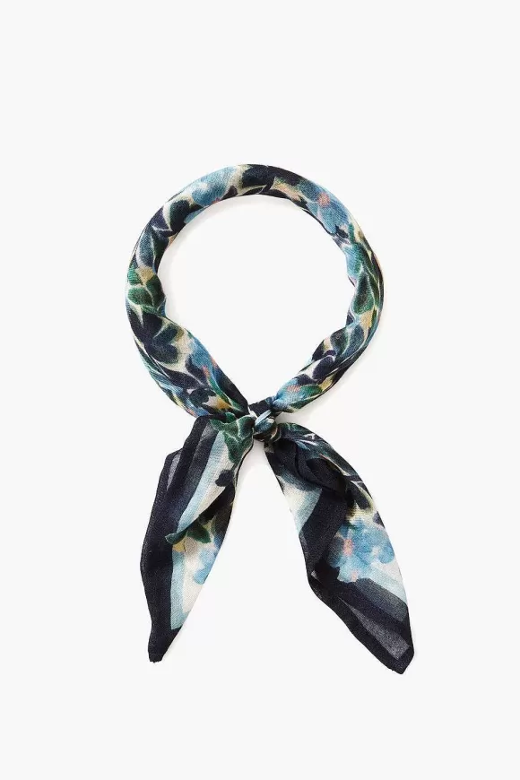 Chan Luu Crown Blue Floral Bandana Best