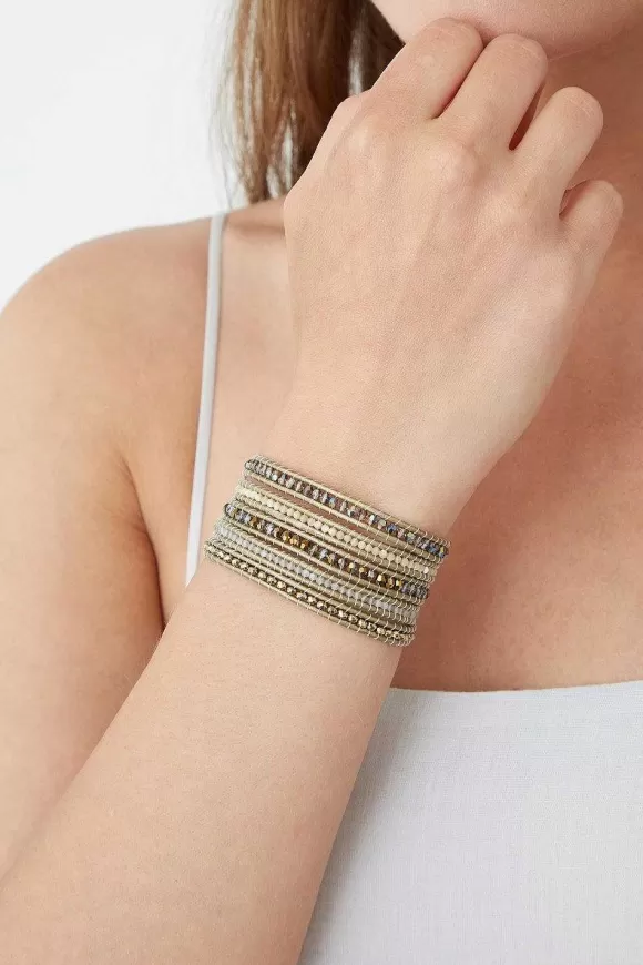 Chan Luu Crystal Dorado Mix Wrap Bracelet Outlet