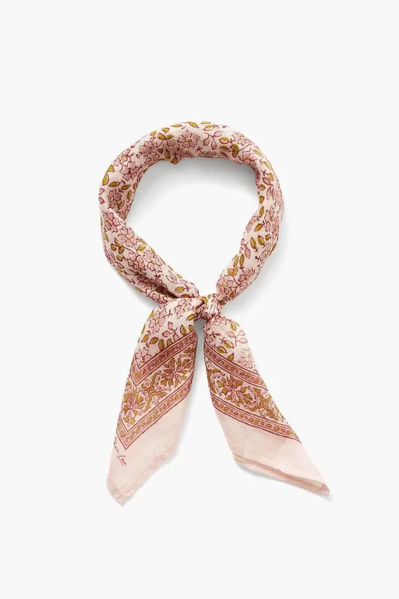 Chan Luu Daisy Floral Print Bandana Mauve Chalk Cheap