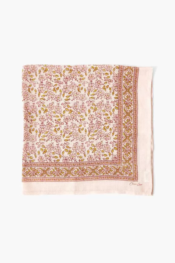 Chan Luu Daisy Floral Print Bandana Mauve Chalk Cheap