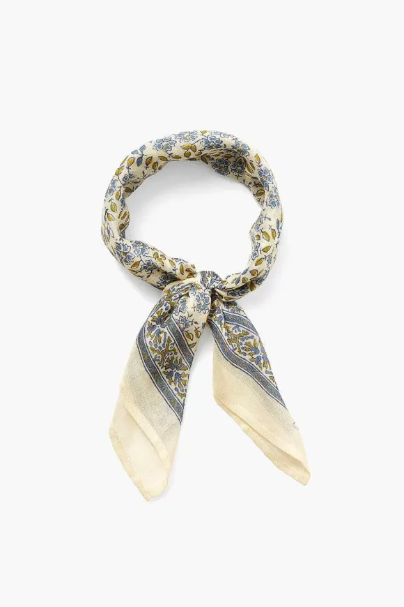 Chan Luu Daisy Floral Print Bandana Seed Pearl Online