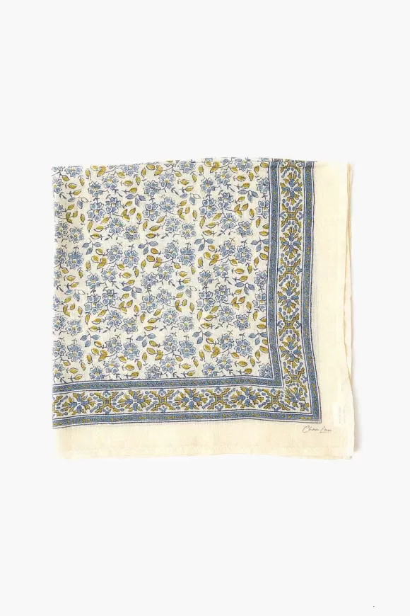 Chan Luu Daisy Floral Print Bandana Seed Pearl Online