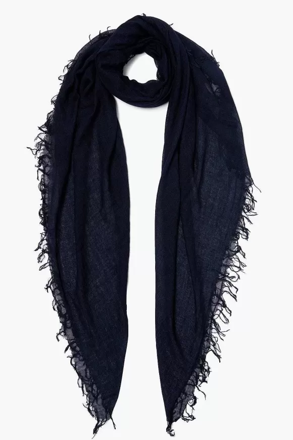 Chan Luu Dark Sapphire Cashmere And Silk Scarf Cheap