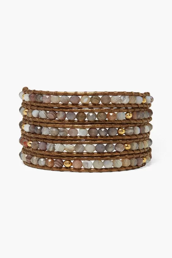 Chan Luu Denali Wrap Bracelet Botswana Agate Best Sale