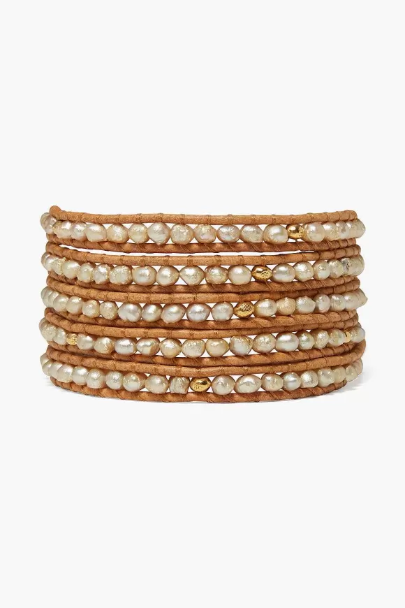 Chan Luu Denali Wrap Bracelet Champagne Pearl Mix Best Sale