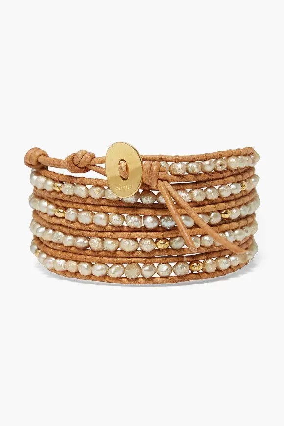 Chan Luu Denali Wrap Bracelet Champagne Pearl Mix Best Sale