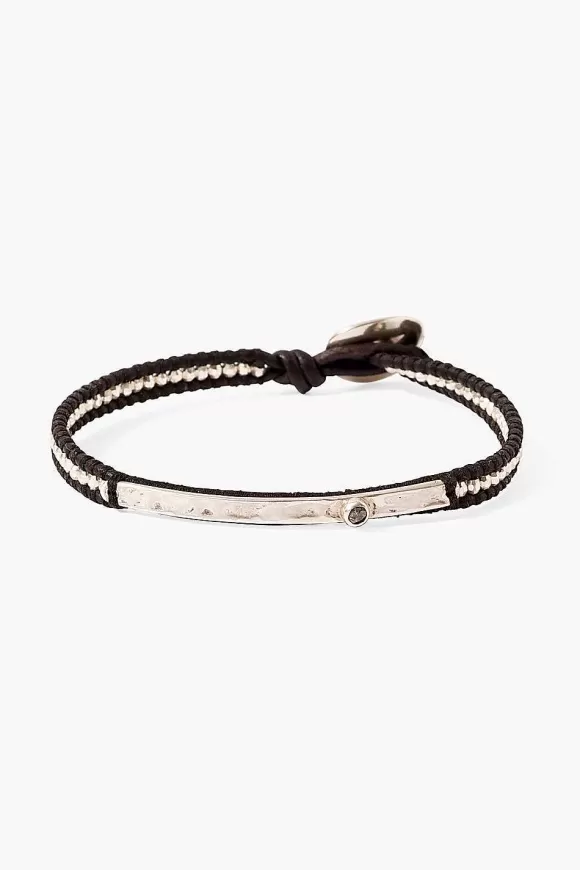 Chan Luu Diamond Bar Single Wrap Bracelet Black Cheap