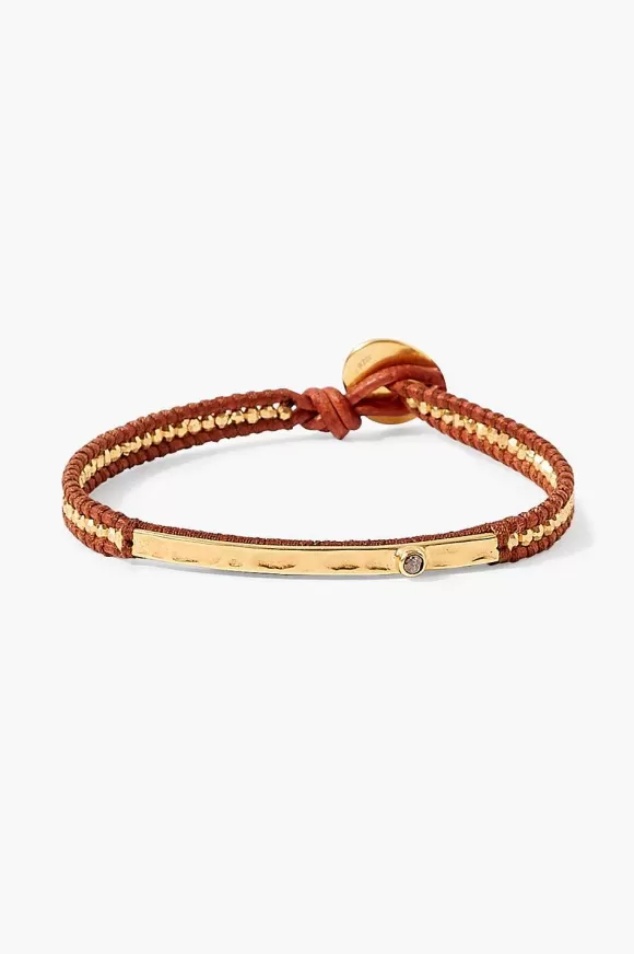 Chan Luu Diamond Bar Single Wrap Bracelet Brown Cheap