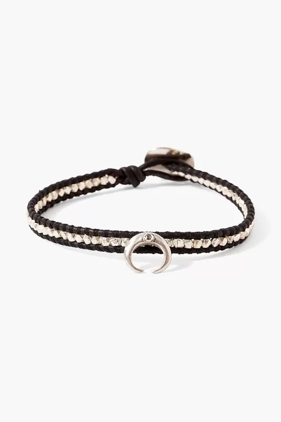 Chan Luu Diamond Bull Horn Single Wrap Bracelet Black Shop