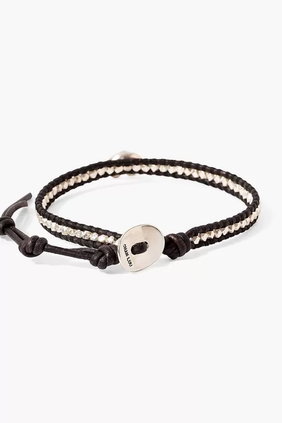 Chan Luu Diamond Bull Horn Single Wrap Bracelet Black Shop