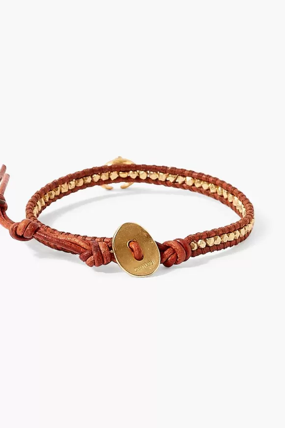 Chan Luu Diamond Bull Horn Single Wrap Bracelet Brown Shop