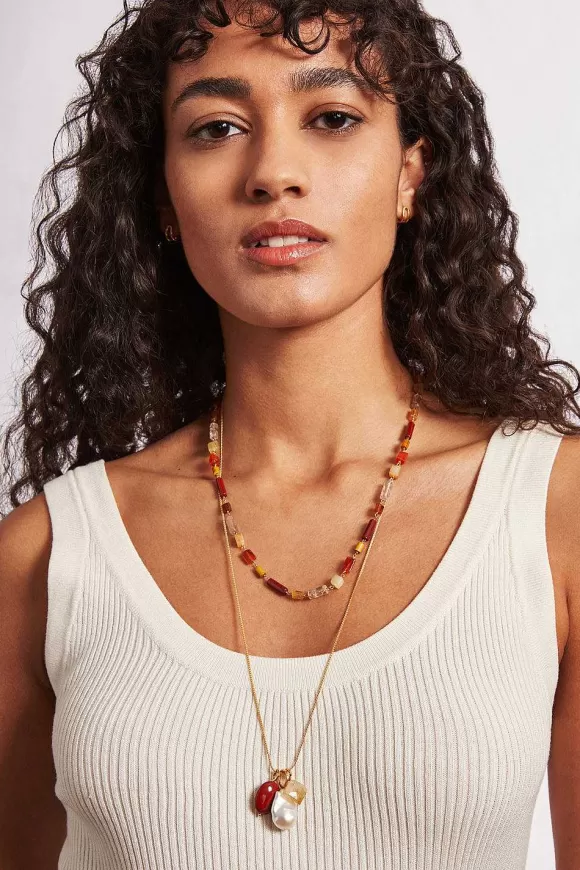 Chan Luu Eden Necklace Carnelian Mix Store