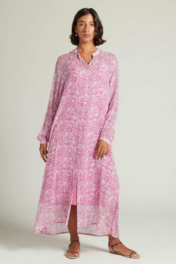 Chan Luu Eloise Floral Dress Mulberry Discount