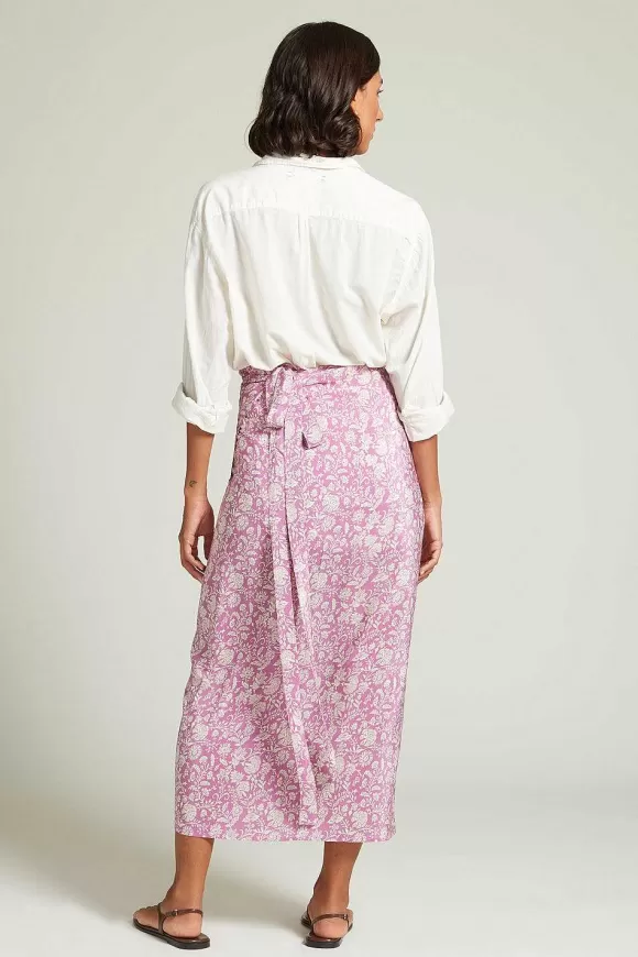 Chan Luu Eloise Floral Wrap Skirt Mulberry Sale