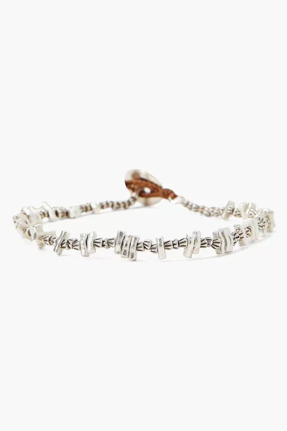 Chan Luu Etched Silver Nugget Bracelet Sale