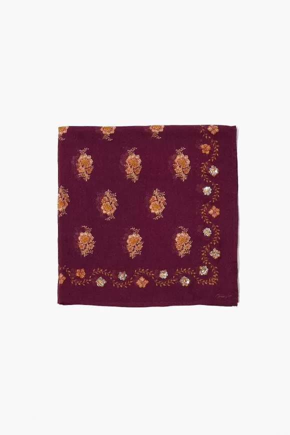 Chan Luu Floral Print Bandana Grape Best