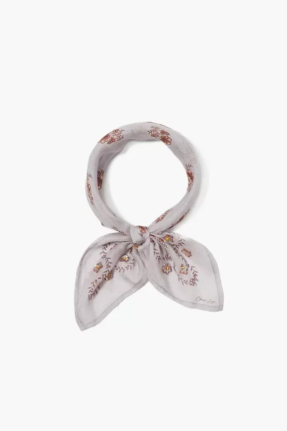 Chan Luu Floral Print Bandana Orchid Hush Outlet