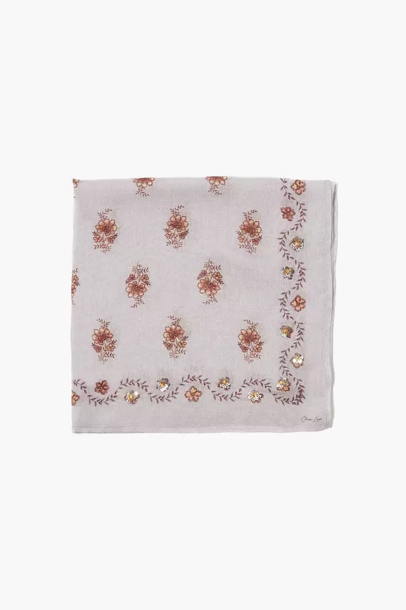 Chan Luu Floral Print Bandana Orchid Hush Outlet