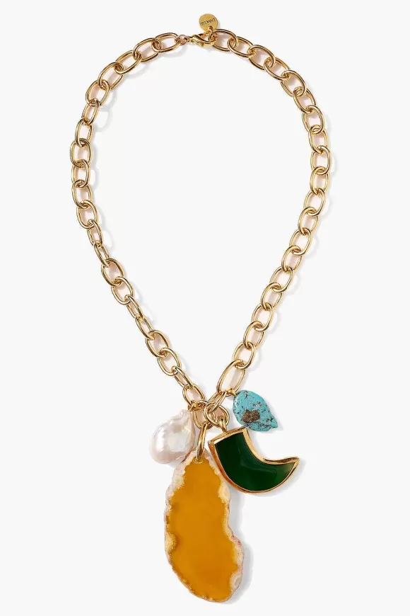 Chan Luu Florence Charm Necklace Yellow Mix Cheap