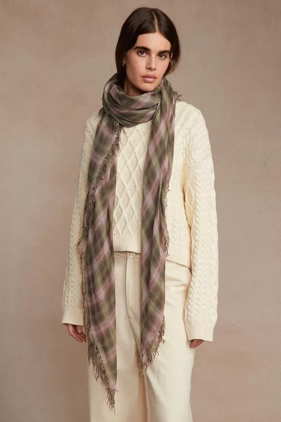 Chan Luu Forest Plaid Cashmere And Silk Scarf Best Sale