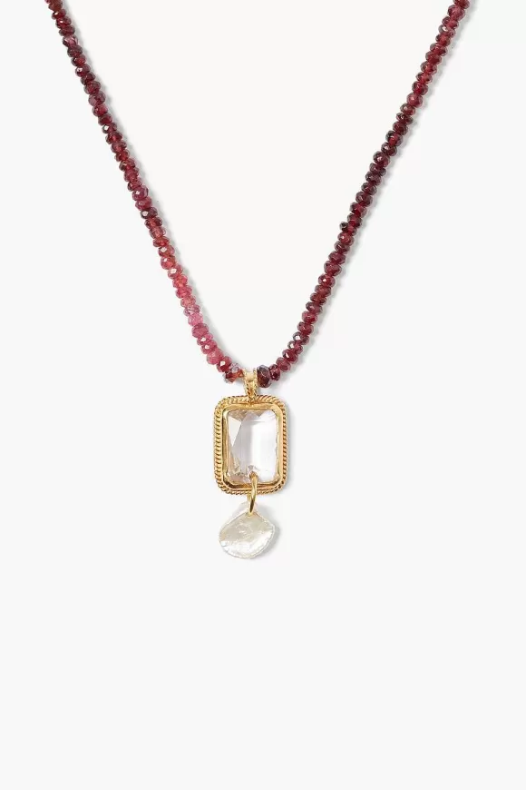 Chan Luu Geneva Necklace Burgundy Mix Store