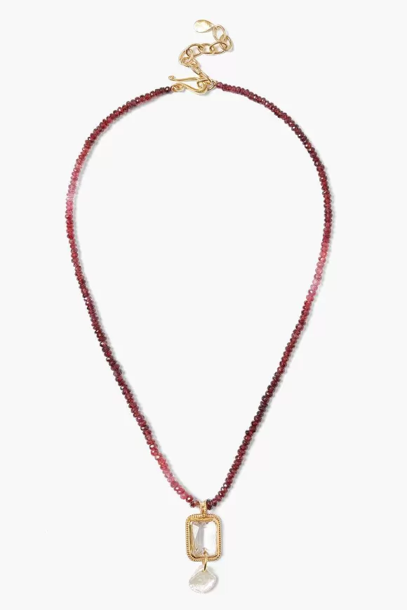 Chan Luu Geneva Necklace Burgundy Mix Store