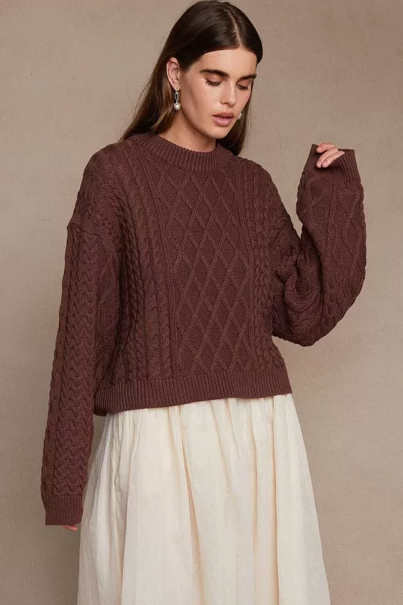 Chan Luu Georgina Sweater Walnut Flash Sale