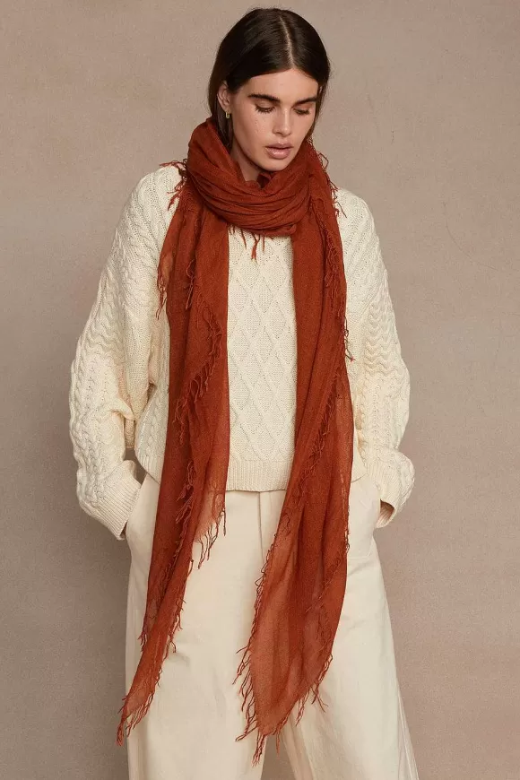 Chan Luu Ginger Bread Cashmere And Silk Scarf Fashion