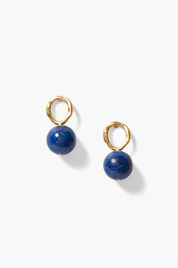 Chan Luu Globe Stud Earrings Lapis Fashion