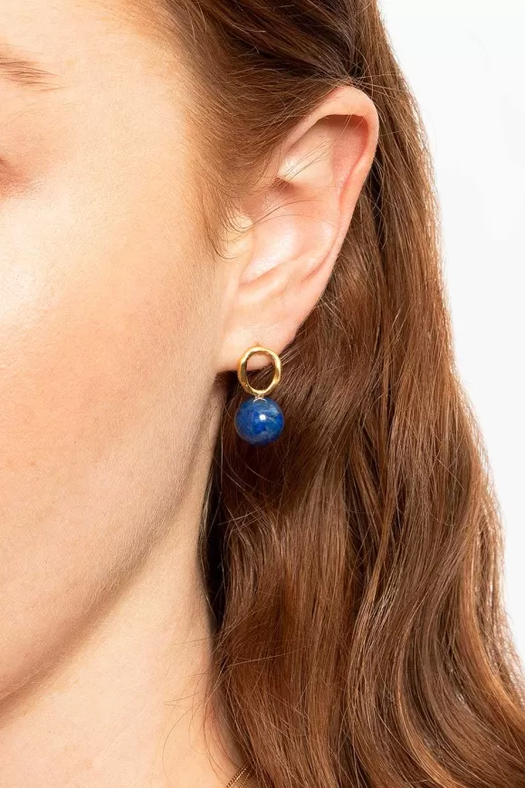 Chan Luu Globe Stud Earrings Lapis Fashion