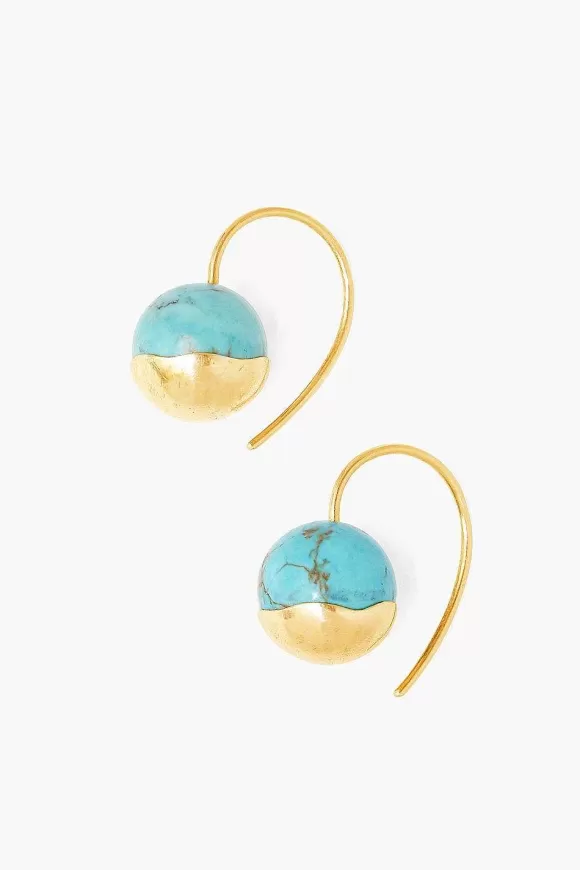 Chan Luu Gold Dipped Turquoise Earrings Best