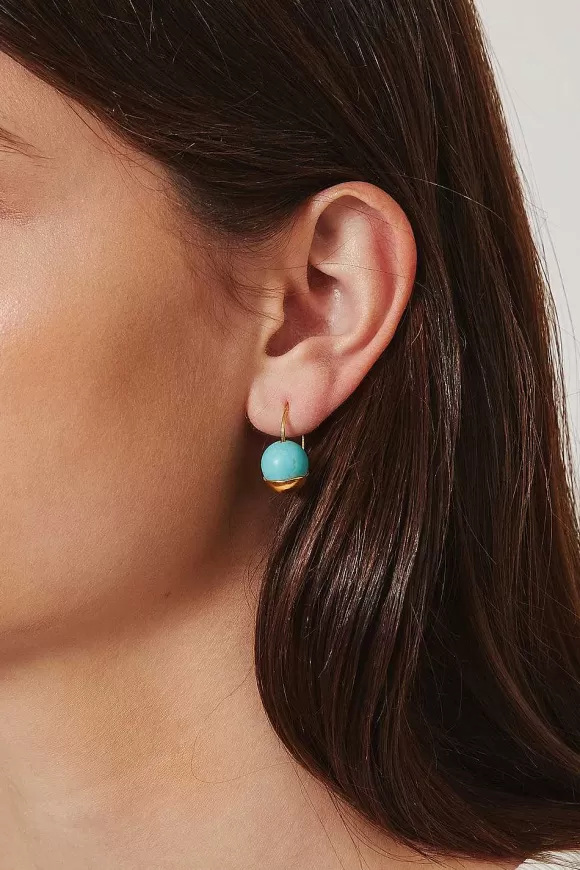 Chan Luu Gold Dipped Turquoise Earrings Best