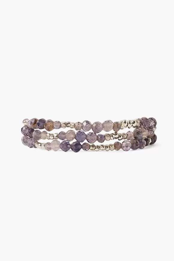 Chan Luu Granada Naked Wrap Bracelet Iolite Silver Hot