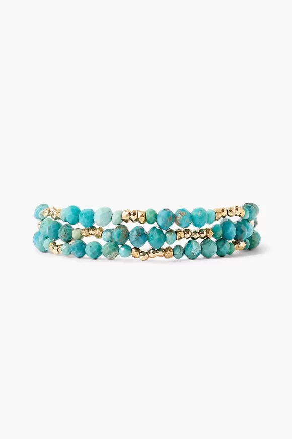 Chan Luu Granada Naked Wrap Bracelet Turquoise Cheap