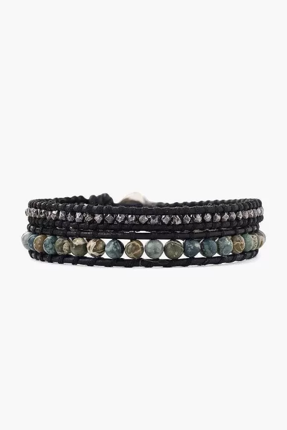 Chan Luu Green Mix Double Wrap Bracelet Discount