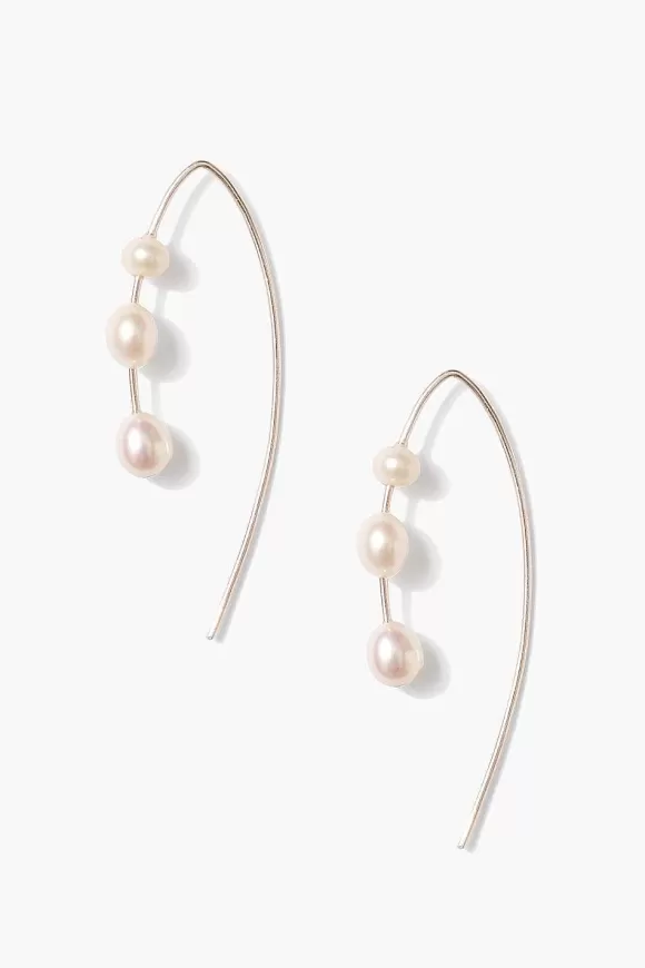 Chan Luu Hanalei Pearl Earrings Silver Fashion