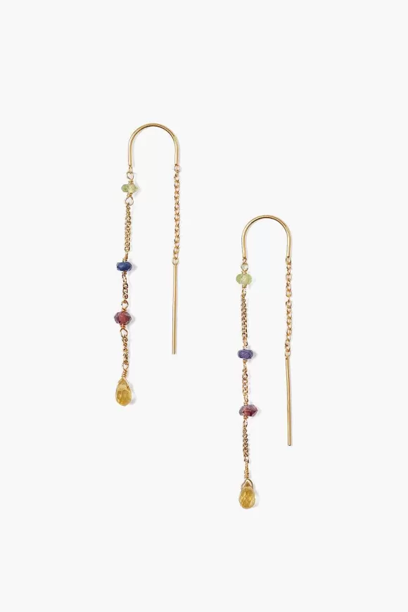 Chan Luu Hani Threader Earrings Multi Clearance