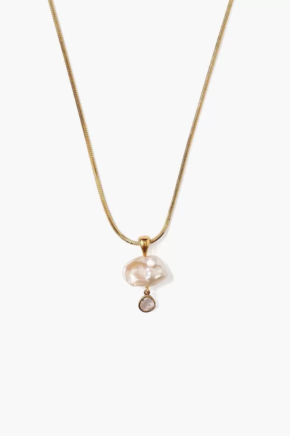 Chan Luu Hilo Pearl And Diamond Necklace Gold Cheap