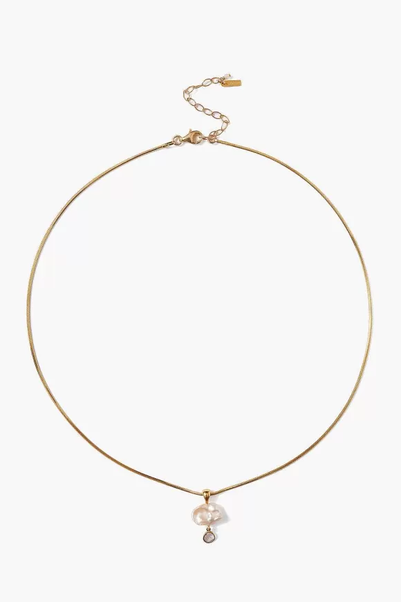 Chan Luu Hilo Pearl And Diamond Necklace Gold Cheap